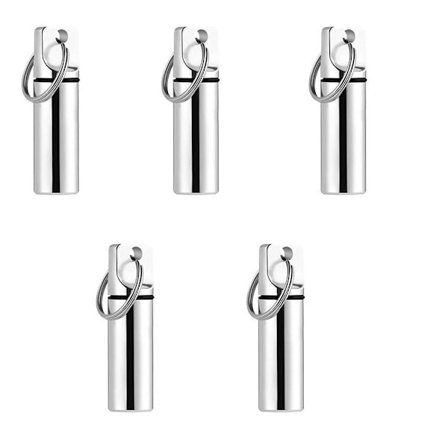 5stk Pilleboks Etui Kapsel Organizer SØLV