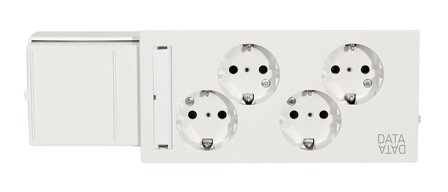 MP bolagen DUCT-4D-3 Vegguttak 4-veis, Strømbrytere & vegguttak