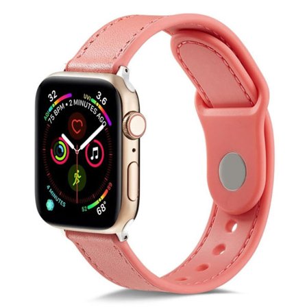 Apple Watch Series 4 44mm aitoa nahkaa oleva ranneke - Pinkki
