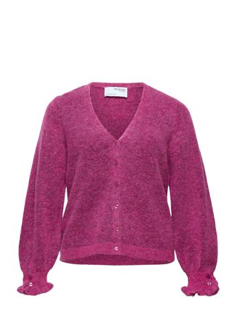 Slfsia Juma Ls Knit Cardigan B Curve Purple Seleted Femme Curve