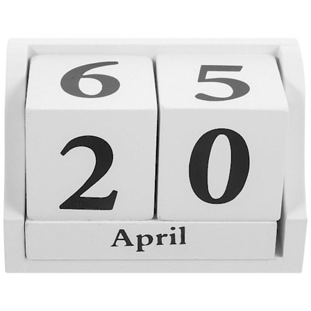 Trekalenderblokk - Evigvarende Kalender For Skrivebord - Dekorasjon Til Skrivebordet