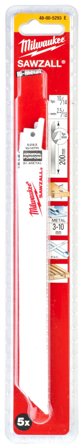 Milwaukee 48475193 Tigersågblad 10/14T, 5-pack 200 mm, Såga