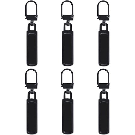 Træk til udskiftning af metal lynlåse 8 stk. Premium lynlås træk lynlås træk udskiftning ikke-graderet lynlås træk (sort)