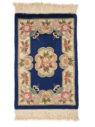 Oriental China 90 Line Rug 60X90 Black/Brown Wool, China