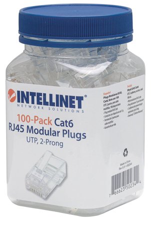 INTELLINET Kabel Modularstecker CAT6 RJ45 [gy] 100er