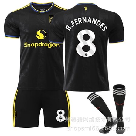 2025/26 Manchester United Tredje Barn Fotbollströja Kit NO.8 B. Fernandes