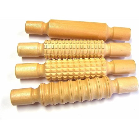 Træ kageruller - Pakke med 4