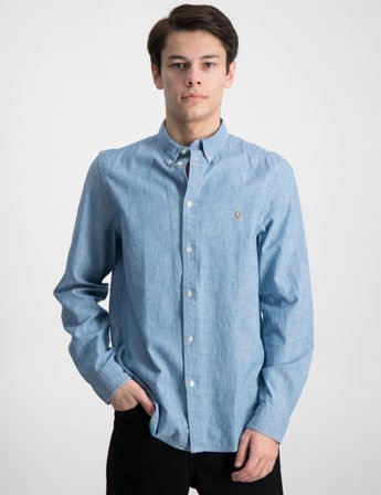 Polo Ralph Lauren Cotton Chambray Shirt Bleu Chemises Garçon - Kids Brand Store