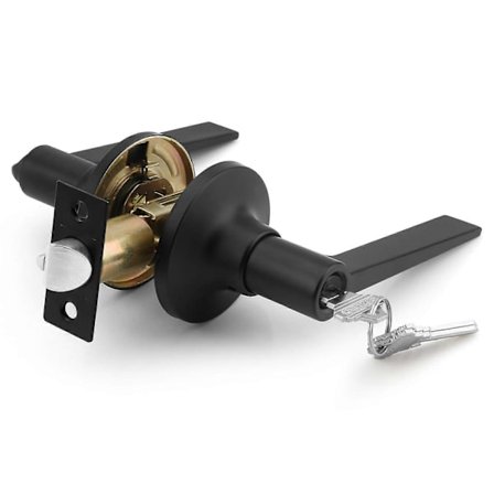 Vendbart dørhåndtak med lås - Nøkkellås for sikkerhet på inner-/ytterdører