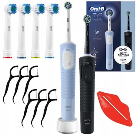 Elektrisk tandborste - Oral-B - Vitality Pro Duo - 3 lägen - Timer 2 min - Inklusive tillbehör