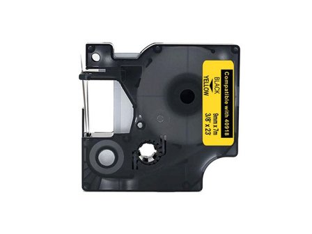 Tape 9mm Svart på Gul - Lyreco - Kontorsmaskiner - Märkmaskiner och tape - Tape - Dymo D1