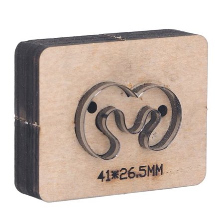 Numero 3 muotoinen nahkapunch-leikkausmuotti muotoiltu nahka puu kumi punch leikkausmuotti 41x26.5mm