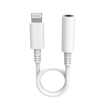 (5-PACK) Lightning till 3.5mm AUX för iPhone / Apple - Hörlursadapter Vit
