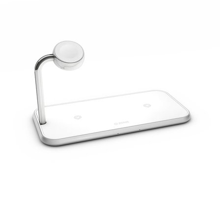 ZENS Dual+Watch Aluminium Wireless Charger trådløs ladematte - + AC-strømadapter - 20 watt