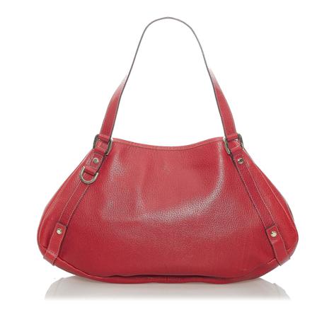 Gucci Vintage, Pre -owned Abbey Leather Tote Bag Rood, Dames, Maat:ONE Size