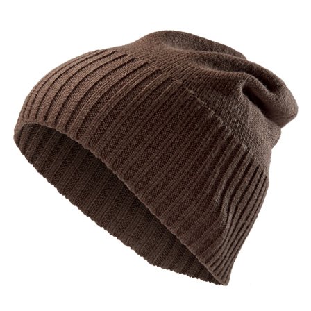 Kaleb Bruine Merino Kane Beanie voor mannen - Beanie mutsen