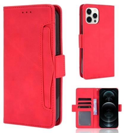 Moderni Nahkalaukku For iPhone 13 Pro Max - Punainen Red