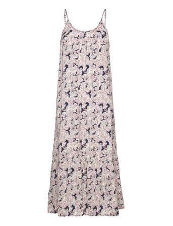 Recycle Polyester Strap Dress Dresses Summer Dresses Blå Rosemunde*Betinget Tilbud