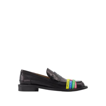 JW Anderson, Elastic Loafers Zwart, Dames, Maat:39 EU,leer