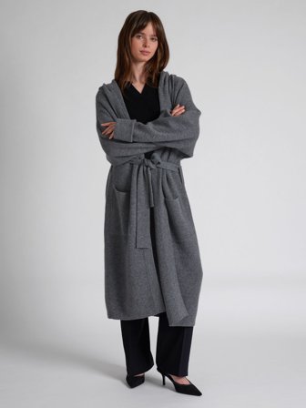 Kashmina - Kashmirkåpe "Nora" - dark grey - Size L