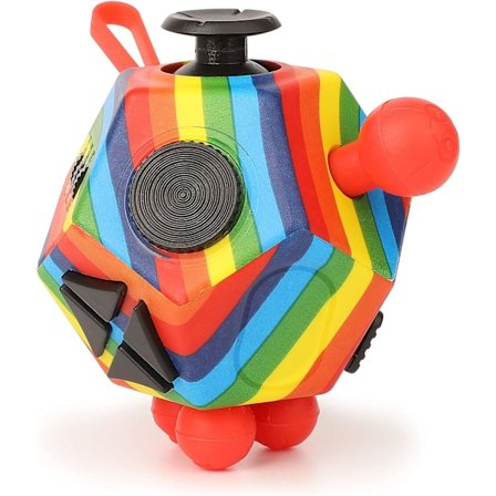 Stressaflastende legetøj Fidget Cube legetøj 12 sider Angst Opmærksomhed Lindre stress Dekompressions terning Finger legetøj
