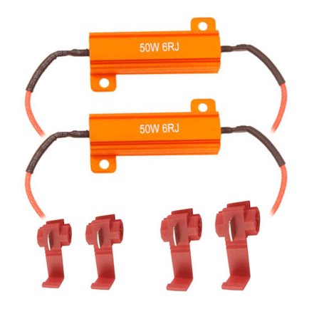 2x 50W dekoder belastningsmotstånd Fix LED blinkers hyperblixt felfri avbrytare