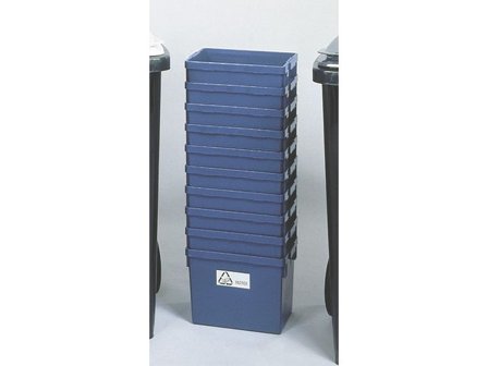 Återvinningsbox, papperskorg, 21 l, 370 x 260 x 270 mm, blå - Lyreco - Städ och hygien - Avfallshantering och källsortering - Sortering och 