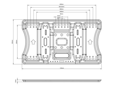 Multibrackets M VESA Super Slim Tilt & Turn Plus - monteringssett - for flatpanel - svart