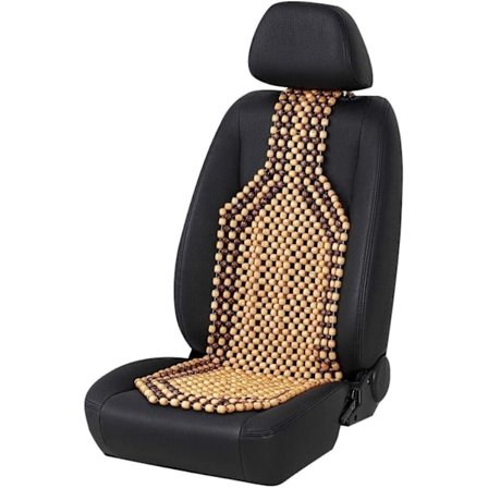 Generisk Bilsædebetræk Træperler Komfort Massagepude Kugler Brun Træperlesædehynde til Bil Universal