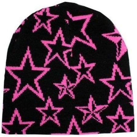 Strikkehatt Menn Kvinner Kvalitetslue Varm Lue Harajuku Lue Gotisk Edderkopp Mønster Ull Akryl Y2k Strikket Lue PINK