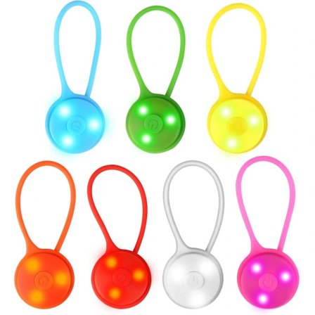 7-pak LED blinkende lys til børns skoletasker, 3 lystilstande Reflekterende lampe til hund, camping, cykling, løb