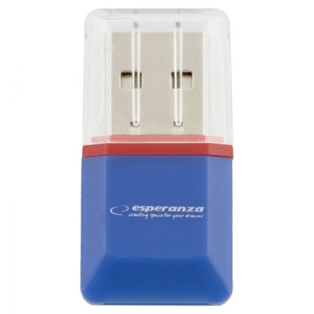 Esperanza Micro SD Usb 2.0 kortläsare Blå