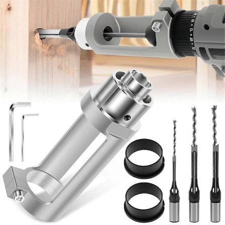 Fyrkantigt Håls Borr Adapter med Borr, Mortiseringsfäste