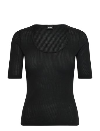 Ejita Tops T-shirts & Tops Short-sleeved Black BOSS