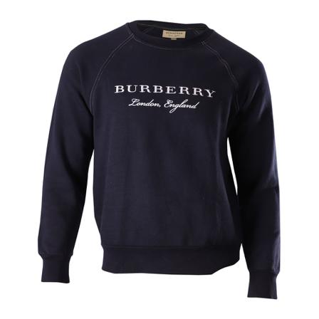 Burberry Vintage Pre-owned Taydon Embroidered Logo Sweatshirt Blå, Herre Vintage Overdele
