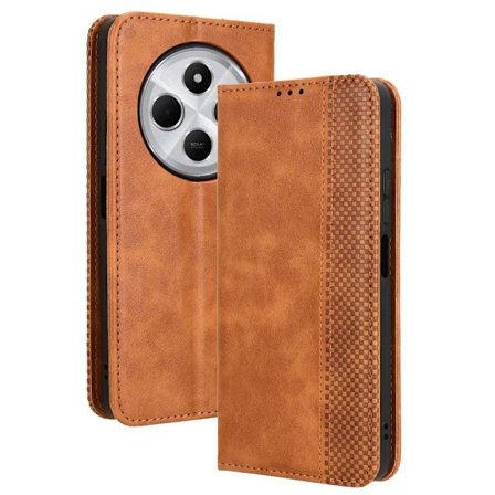 Etui med lommebok og stativ for Xiaomi Redmi 14C, Retro-design