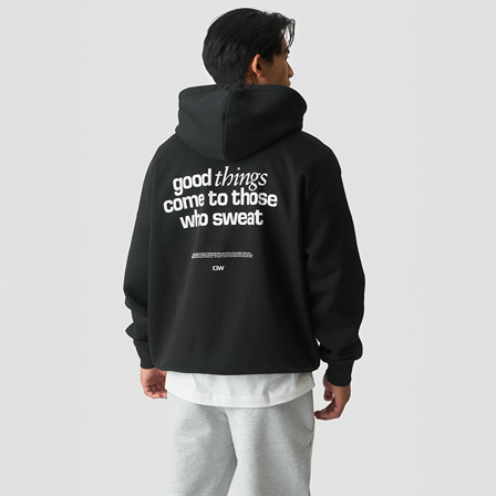 ICANIWILL Everyday Relaxed Hoodie Print Svart
