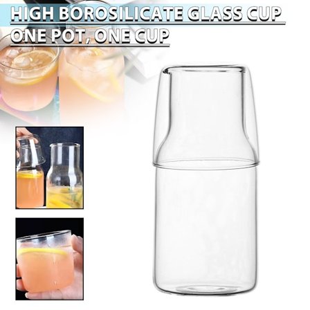 Vattenkaraff med tumlare Glaskopp Kallt Varmvattenflaska Tekopp Juice Pot Sets