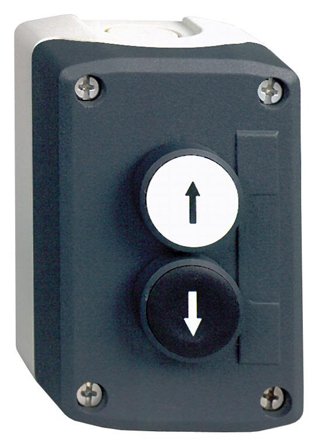Schneider Electric XALD222 Trykknappboks pil opp/ned, komplett, Elfordeling & strømforsyning