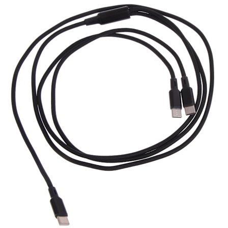 Høyhastighets USB C ladekabel Type-C til Type-C+Type-C ladekabel