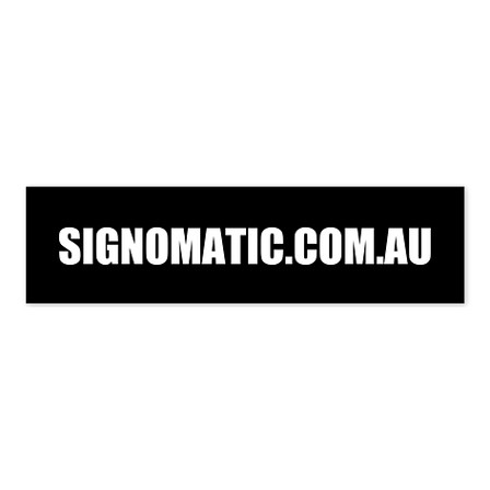 Magnetic signs for cars - Personalised - Black/white - 150x40mm - Signomatic.com.au