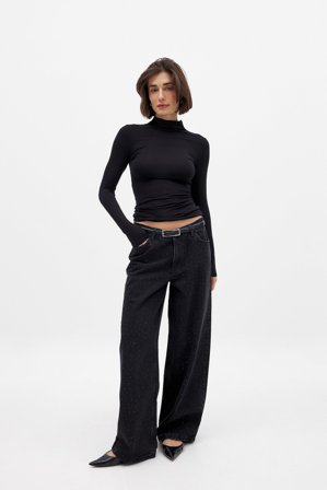 NA-KD Embellished Denim - Baggy jeans - Sort - EU 38