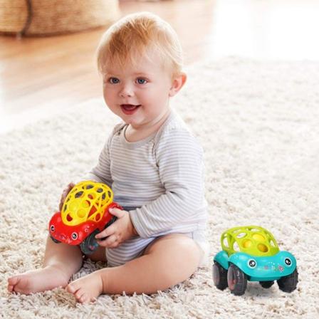 Bilek med skrangle og rulleleke - 2 stk. Baby Infant Handbal