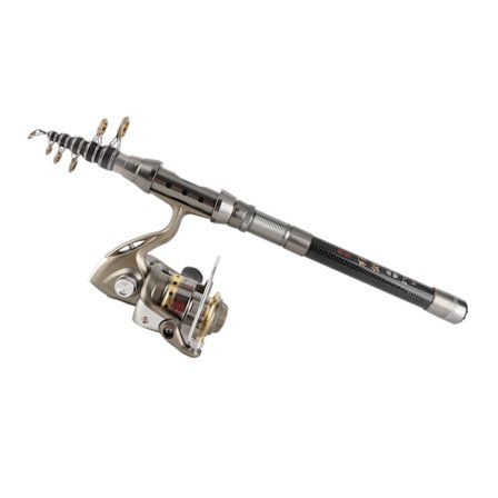 Komplett Fiskeutstyrsett Bærbar Teleskopisk Fiskestang Fiskesnelle Tilbehørssett for Nybegynnere og Profesjonelle