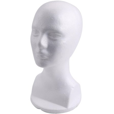 Styrofoam Mannequin Skumhode Briller Lue Parykk Display Stativ-WELLNGS