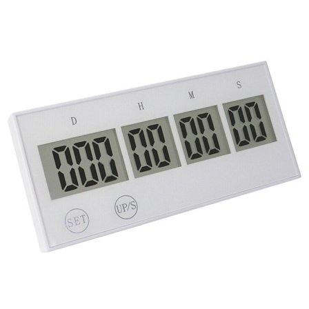 999 Dages Nedtællingsur Elektronisk Digital Timer HVID