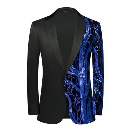 Festklänning För Män Kostym Blazer Coat Blue S