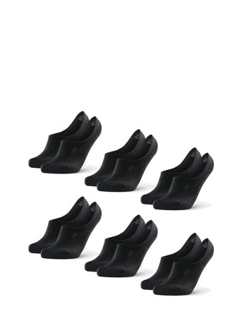 No-Show Cotton Socks 6-Pack Black Danish Endurance