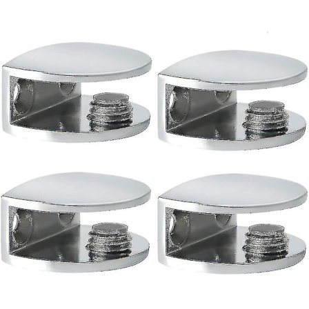 Glasklämma Glashylla Konsol Vägghylla Konsol Justerbar Armatur, 8-10mm Tjock Adaptiv Glas,