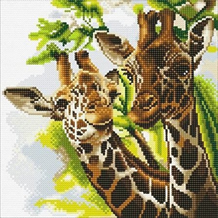 Craft Buddy Crystal Art- Friendly Giraffer Crystal Art Kit 30 x 30 cm, CAK-A86